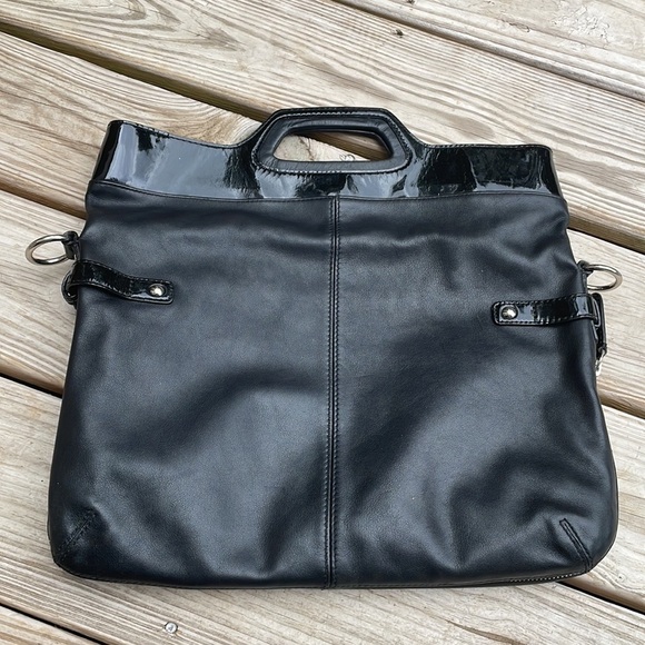 Coach Bonnie Leather Fold-Over Tote Bag /Purse - Picture 5 of 12